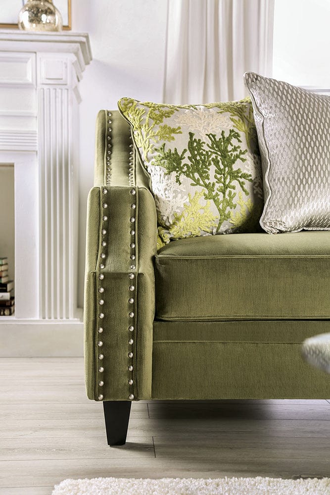 Furniture of America - Kaye Sofa + Loveseat in Green - SM2684-2PC View 5