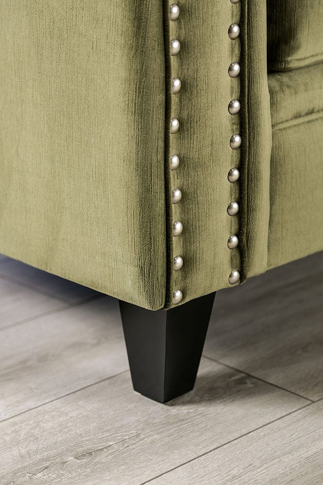 Furniture of America - Kaye Sofa + Loveseat in Green - SM2684-2PC View 7