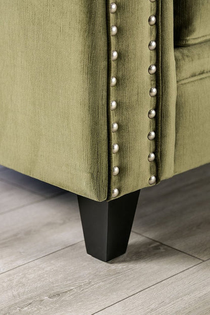 Furniture of America - Kaye Sofa + Loveseat in Green - SM2684-2PC View 7