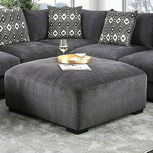 Furniture of America - Kaylee Ottoman in Gray - CM6587-OT View 1