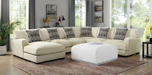 Furniture of America - Kaylee U-Shaped Sectional in Beige - CM6587BG-SECT View 1