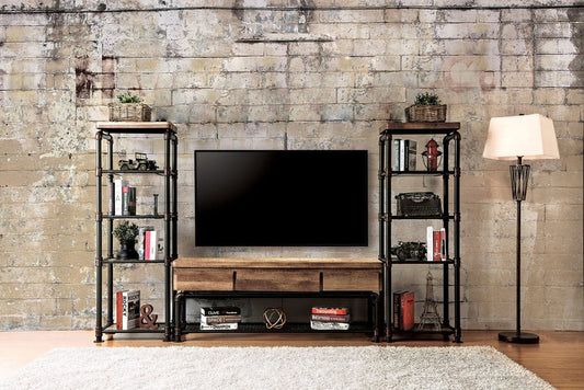 Furniture of America - Kebbyll 3 Pc. Set (TV + 2 PC) in Antique Black/Natural Tone - CM5913-TV-3PC View 1