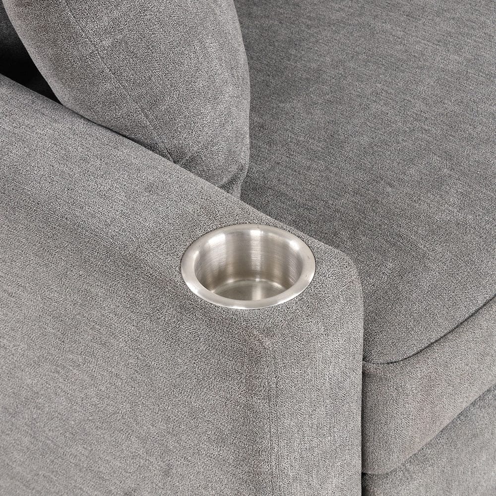 Furniture of America - Kendal Sleeper Sofa Sectional w/ Cupholder in Gray - FM6965GY-SF-PK View 6