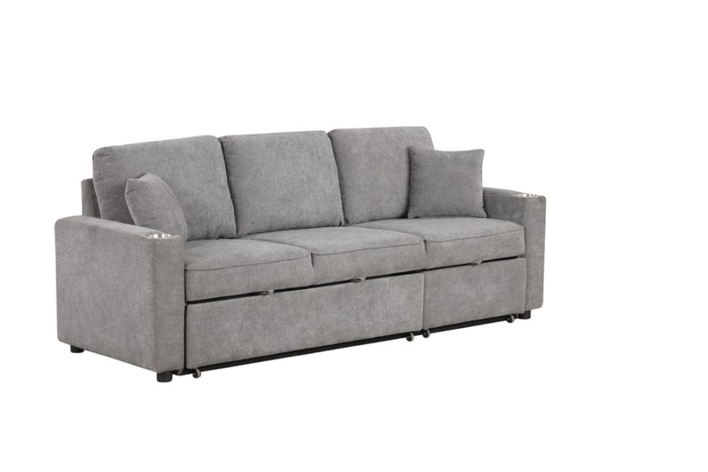 Furniture of America - Kendal Sleeper Sofa Sectional w/ Cupholder in Gray - FM6965GY-SF-PK View 7