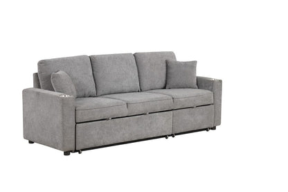 Furniture of America - Kendal Sleeper Sofa Sectional w/ Cupholder in Gray - FM6965GY-SF-PK View 7