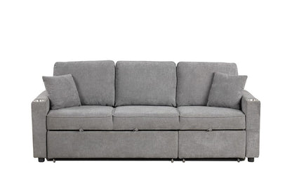 Furniture of America - Kendal Sleeper Sofa Sectional w/ Cupholder in Gray - FM6965GY-SF-PK View 8