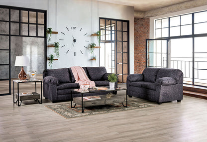 Furniture of America - Keswick Sofa + Loveseat in Charcoal - SM7754-2PC View 1