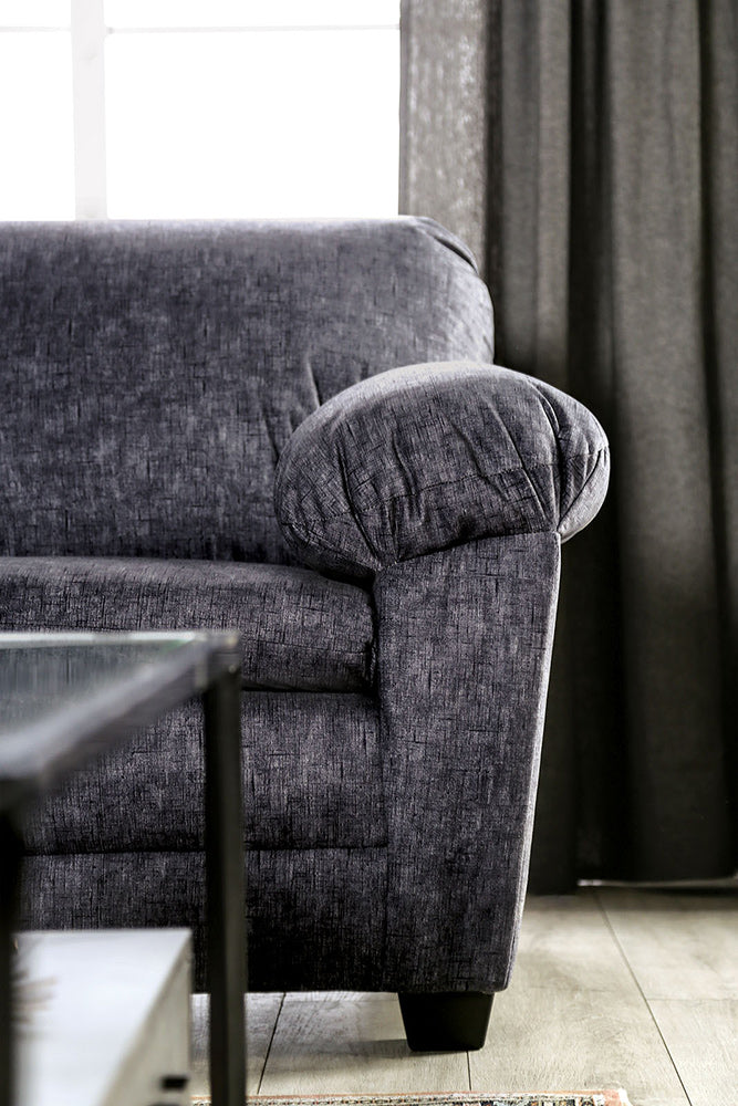 Furniture of America - Keswick Sofa + Loveseat in Charcoal - SM7754-2PC View 3