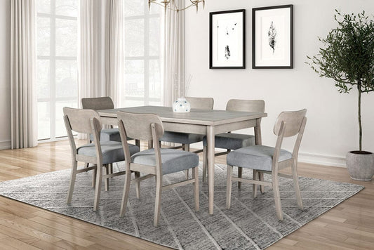 Furniture of America - Keynes 7 Pc. Dining Table Set in Gray - FM3201GY-T-7PC View 1