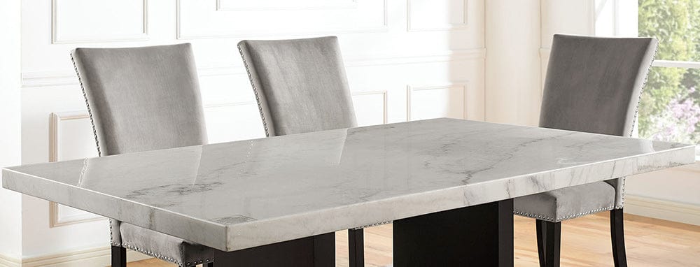 Furniture of America - Kian I Dining Table in White/Black - CM3744T-TABLE View 3