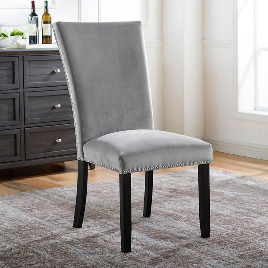 Furniture of America - Kian I Side Chair in Black/Light Gray - CM3744GY-SC-2PK View 1