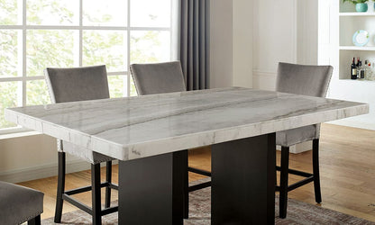 Furniture of America - Kian Ii Counter Ht. Table in White/Black - CM3744PT-TABLE View 2