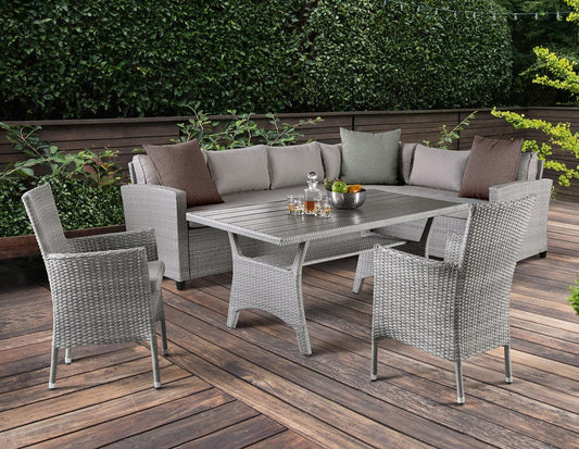 Furniture of America - Kimara 5 Pc. Patio Dining Set in Gray - FM80001GG-SET+2CH View 1