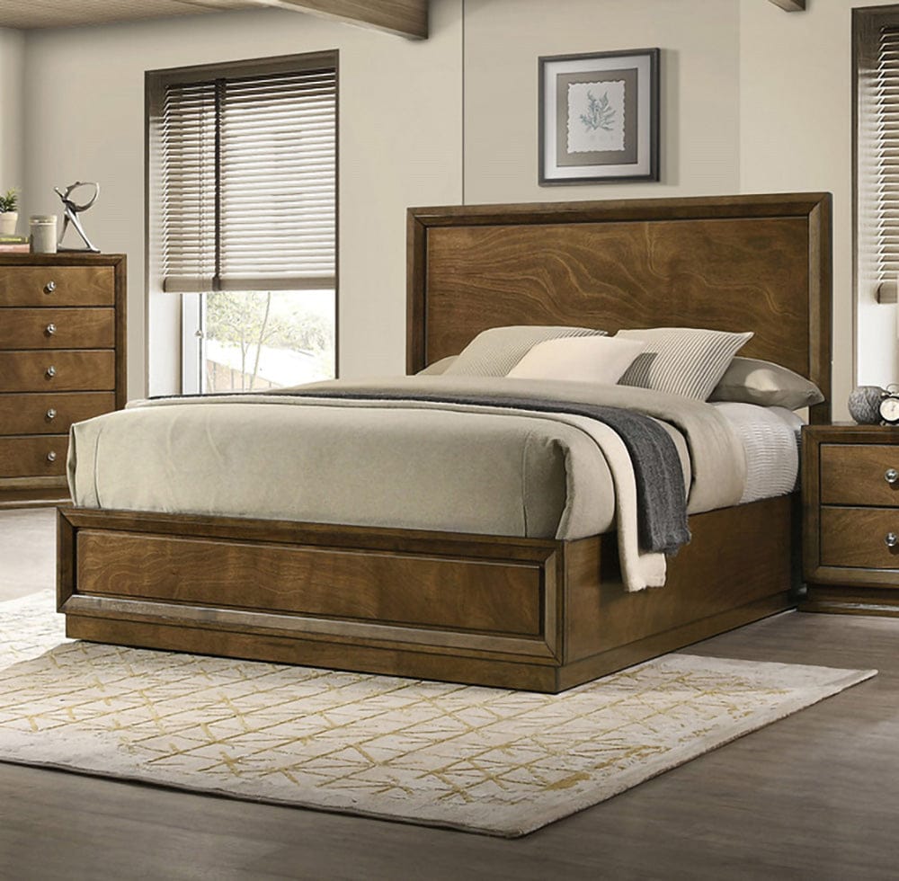 Furniture of America - Kirkham Queen Bed in Walnut - FM7213WN-Q-BED View 1