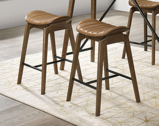 Furniture of America - Klamath Counter Ht. Chair Set of 2 in Walnut - FM3215WN-PC-2PK View 1