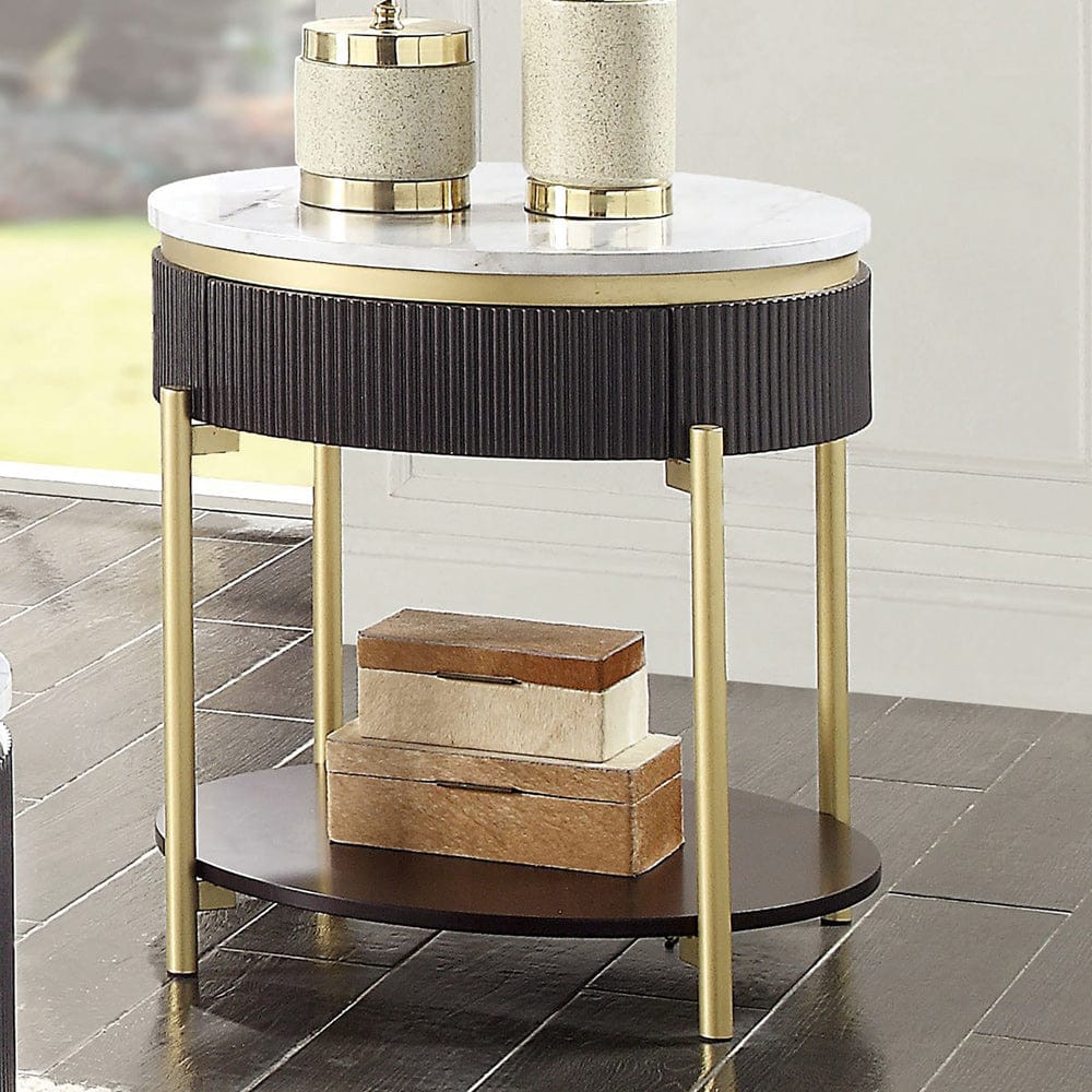 Furniture of America - Koblenz End Table in Dark Walnut - CM4412WN-E View 1