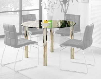 Furniture of America - Kona I Round Dining Table in Chrome - CM8320T-TABLE View 1