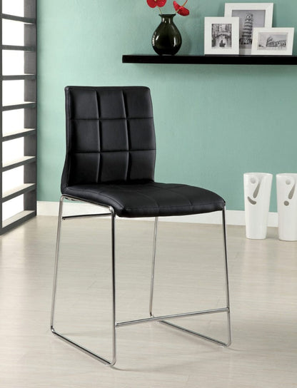 Furniture of America - Kona Ii Counter Ht. Chair Set of 2 in Black - CM8320BK-PC-2PK View 1