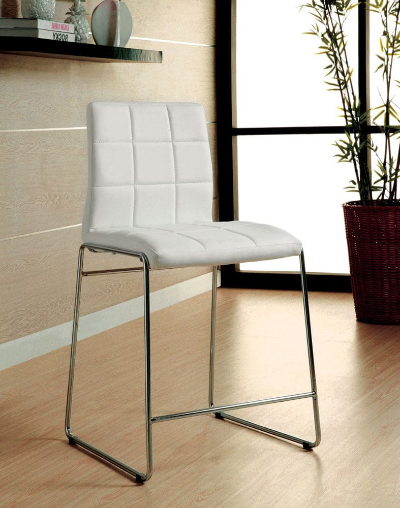 Furniture of America - Kona Ii Counter Ht. Chair Set of 2 in White - CM8320WH-PC-2PK View 1