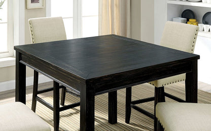 Furniture of America - Kristie 5 Pc. Counter Ht. Table Set in Antique Black - CM3314PT-5PK View 2
