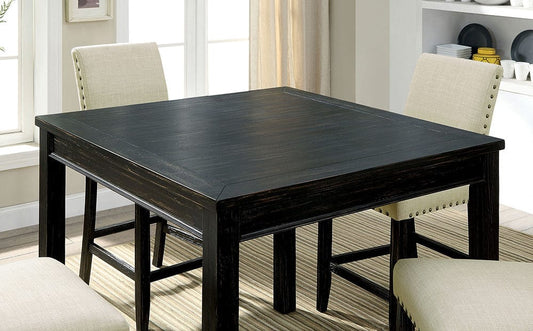 Furniture of America - Kristie 5 Pc. Counter Ht. Table Set in Antique Black - CM3314PT-5PK View 2