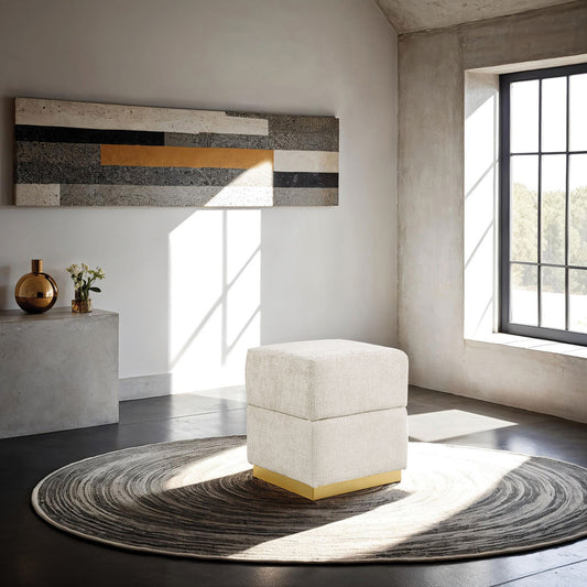 Furniture of America - Krysten Storage Stool in Beige - FM-AC8005WH View 1