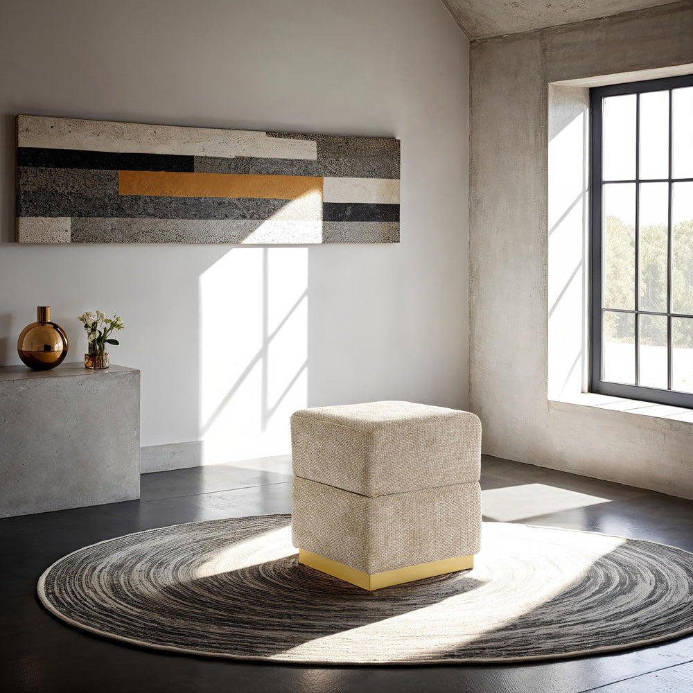 Furniture of America - Krysten Storage Stool in Silver Gray - FM-AC8005GY View 2