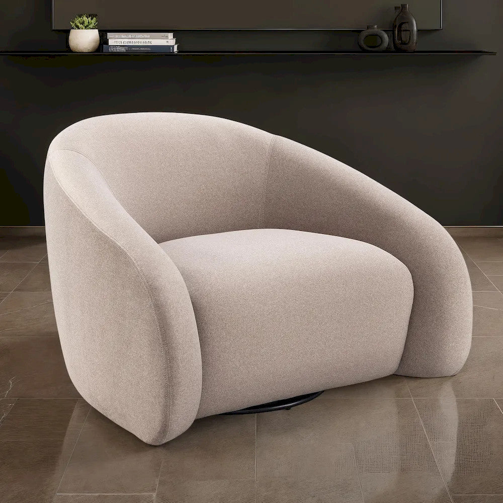 Furniture of America - Kyria - Swivel Chair - Brown - FM-AC6012BR-SW view 2