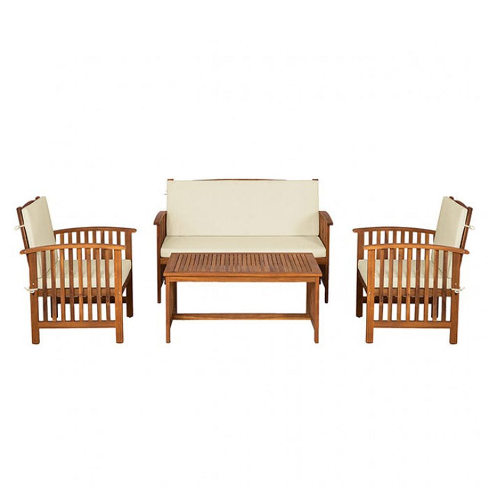Furniture of America - Kyushu 4 Pc. Patio Set in Beige/Natural - GM-1022BG-4PC