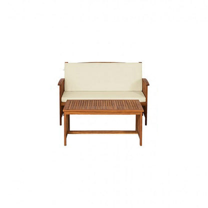 Furniture of America - Kyushu Table + Loveseat in Beige/Natural - GM-1022BG-2PK View 1