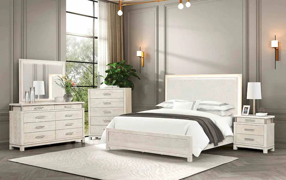Furniture of America - Lafayette - 4 Pc. Queen Bedroom Set w/ Chest - FM71501GY-Q-5PC-C view 1
