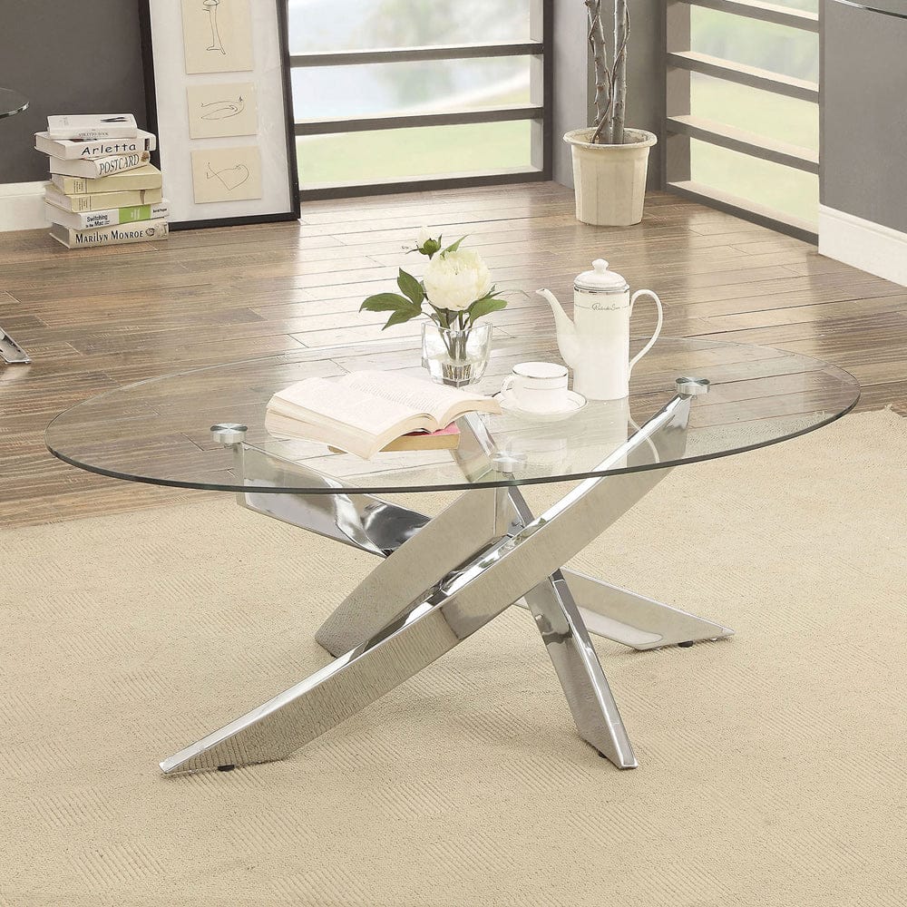 Furniture of America - Laila Coffee Table in Chrome - CM4241C-TABLE View 1