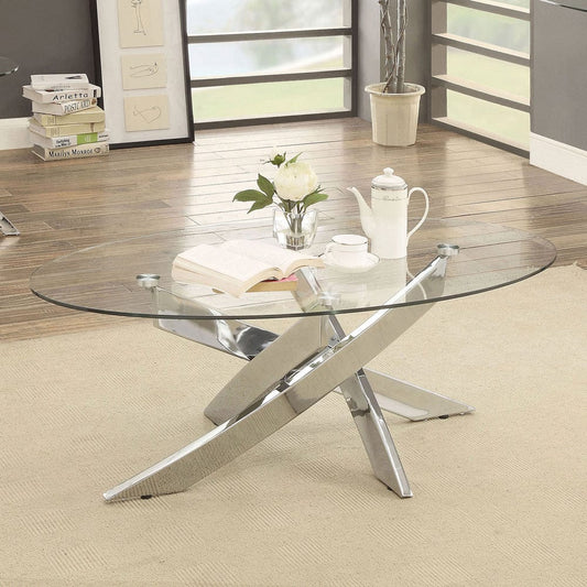 Furniture of America - Laila Coffee Table in Chrome - CM4241C-TABLE View 1