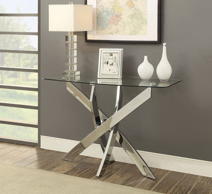 Furniture of America - Laila Sofa Table in Chrome - CM4241S-TABLE View 1