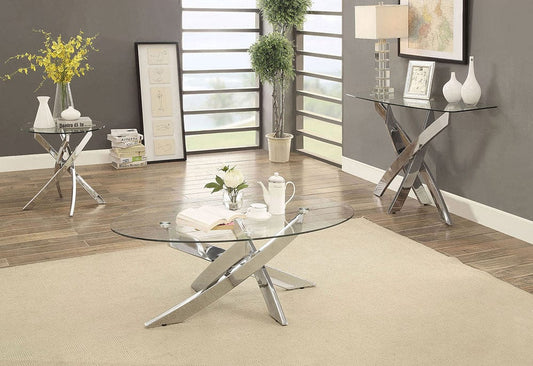 Furniture of America - Laila Sofa Table in Chrome - CM4241S-TABLE View 2