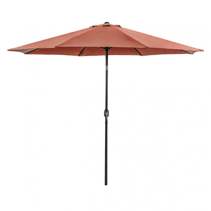 Furniture of America - Lali 11' Outdoor Umbrella with Base in Red - LA-A011RD+BASE