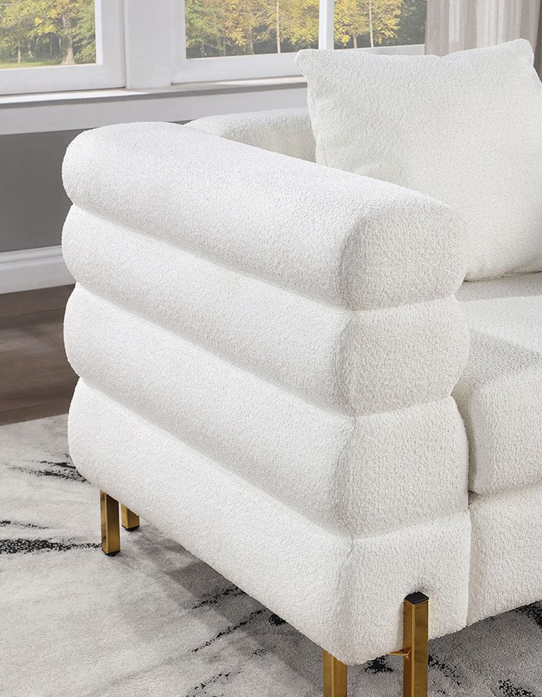 Furniture of America - Landovery Chair in White/Gold - CM6454WH-CH-PK View 2