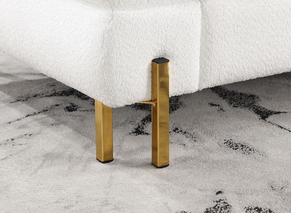 Furniture of America - Landovery Sofa + Loveseat in White/Gold - CM6454WH-2PC View 2