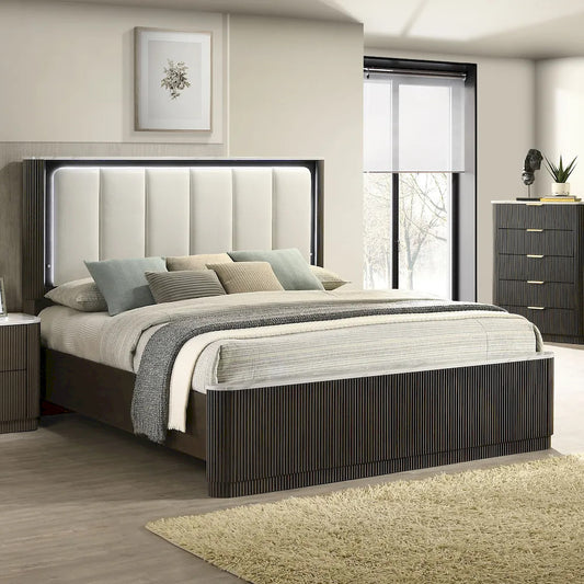 Furniture of America - Lantrisant - Queen Bed, Dark Walnut - FM72014DW-Q-BED view 1