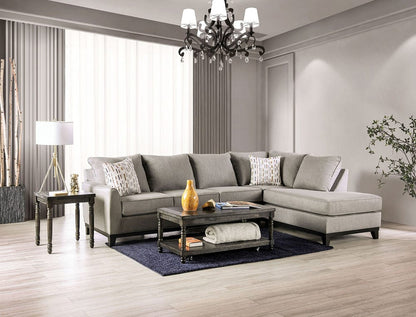 Furniture of America - Lantwit Sectional in Light Gray - SM1118-SECT View 1