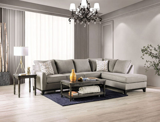 Furniture of America - Lantwit Sectional in Light Gray - SM1118-SECT View 1