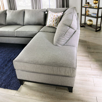 Furniture of America - Lantwit Sectional in Light Gray - SM1118-SECT View 4