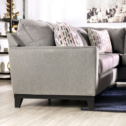 Furniture of America - Lantwit Sectional in Light Gray - SM1118-SECT View 6