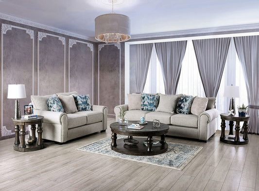 Furniture of America - Laredo Sofa + Loveseat in Beige - SM1215-2PC View 1