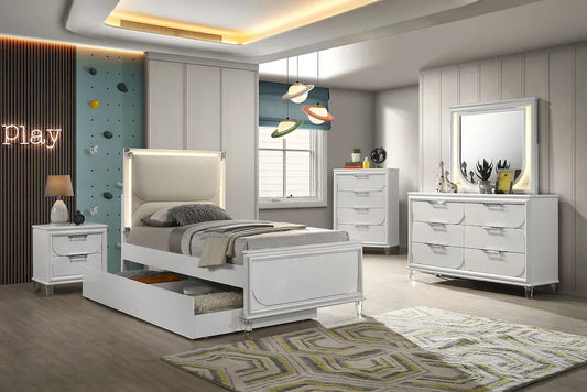Furniture of America - Lareina - 3 Pc. Twin Bedroom Set - FM72081WH-T-4PC view 2
