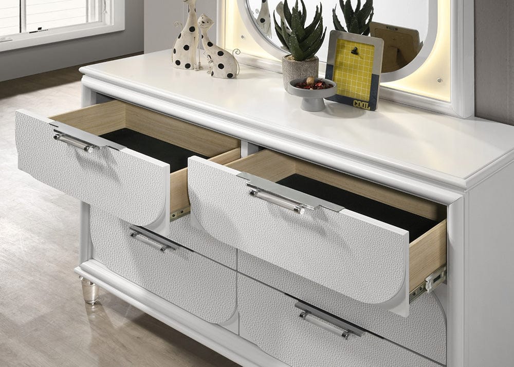 Furniture of America - Lareina Dresser in Pearl White - FM72081WH-D View 2