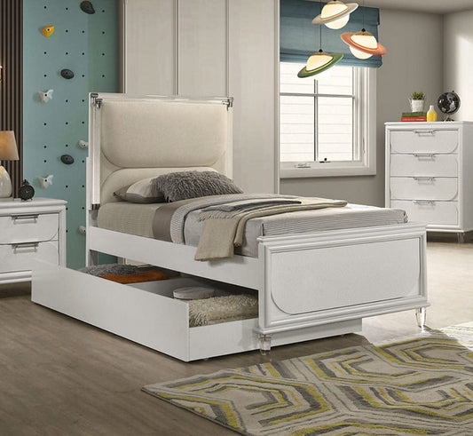 Furniture of America - Lareina Full Bed w/ Trundle in Pearl White - FM72081WH-F-BED+TR View 1