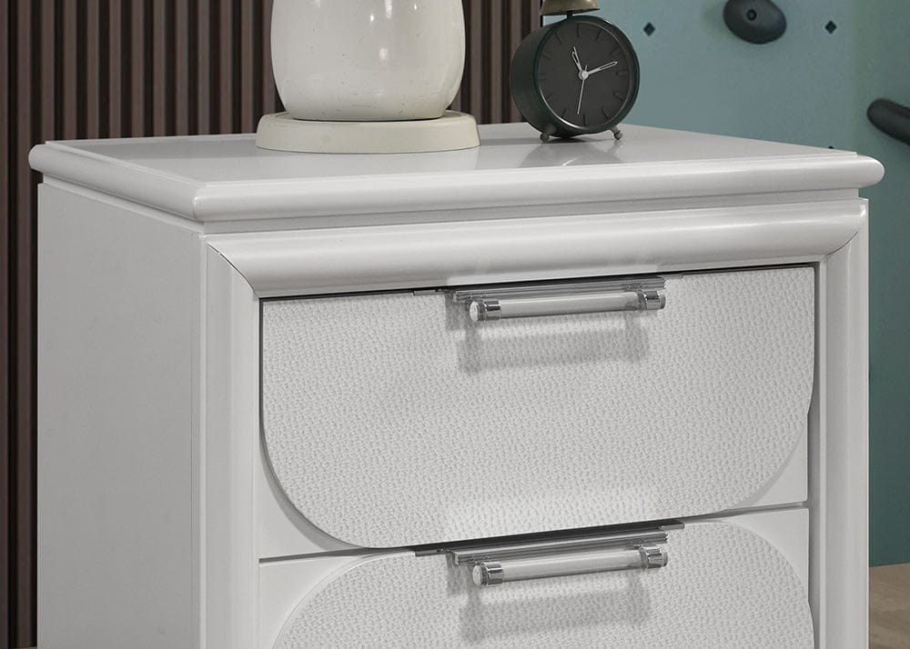 Furniture of America - Lareina Nightstand in Pearl White - FM72081WH-N View 2