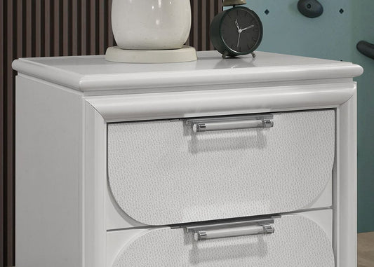 Furniture of America - Lareina Nightstand in Pearl White - FM72081WH-N View 2