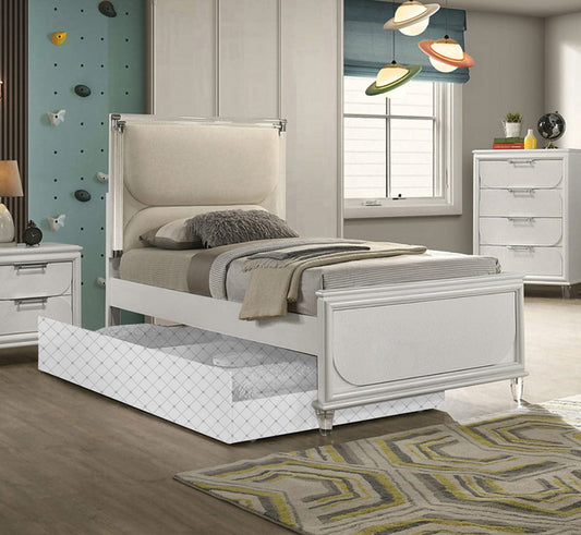 Furniture of America - Lareina Twin Bed in Pearl White - FM72081WH-T-BED View 1